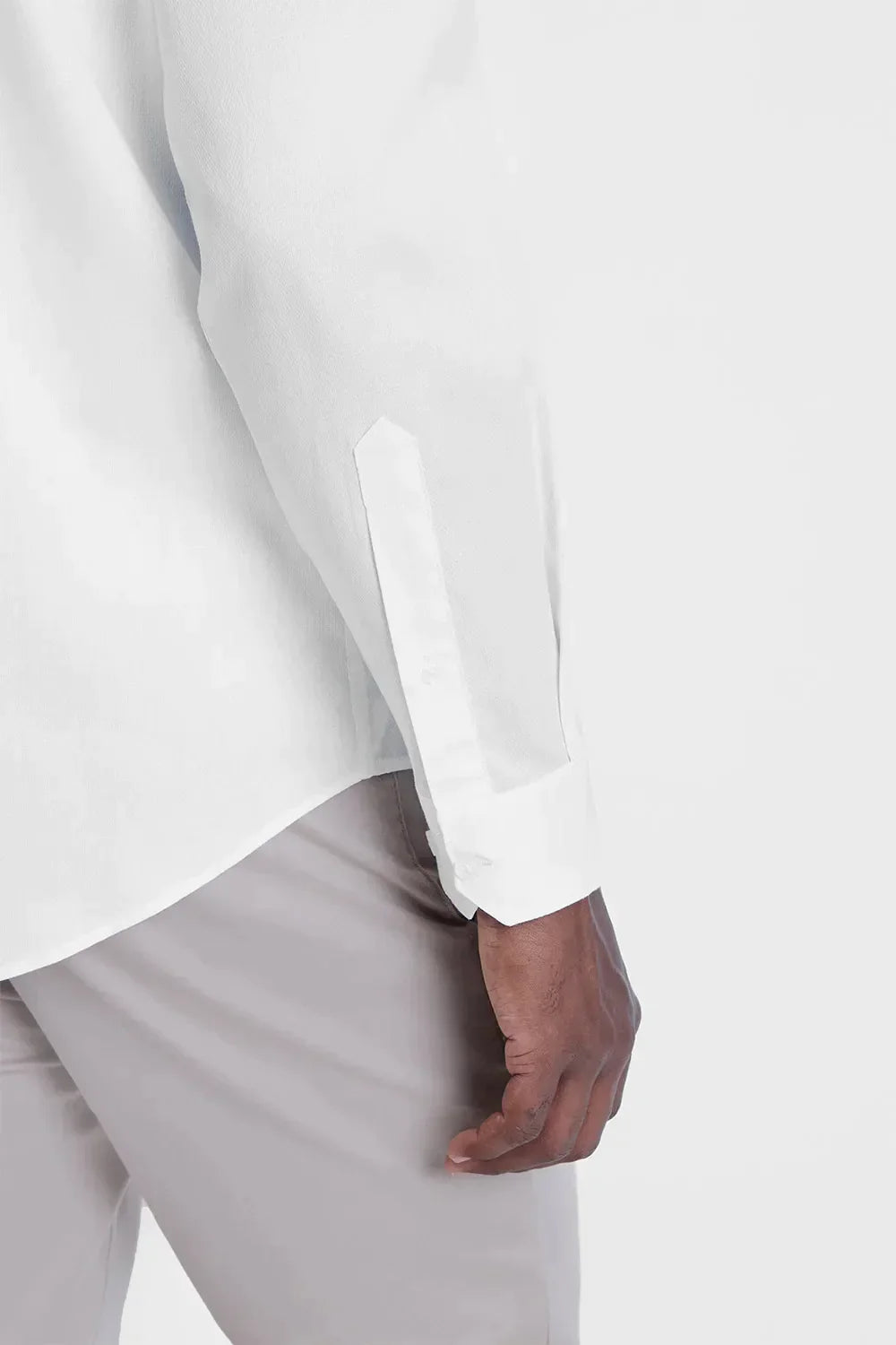 CAMISA REGULAR TRICOLINE MAQUINETADO FIO 40 BRANCO