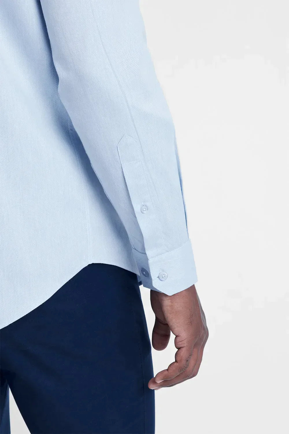 CAMISA REGULAR TRICOLINE MAQUINETADO FIO 40 AZUL