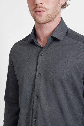 CAMISA MANGA LONGA SLIM EM MALHA GOLD MARINHO