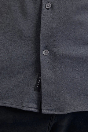 CAMISA MANGA LONGA SLIM EM MALHA GOLD MARINHO