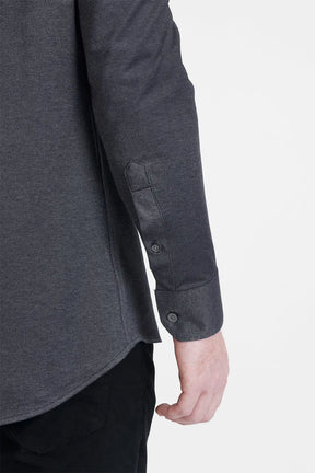 CAMISA MANGA LONGA SLIM EM MALHA GOLD MARINHO