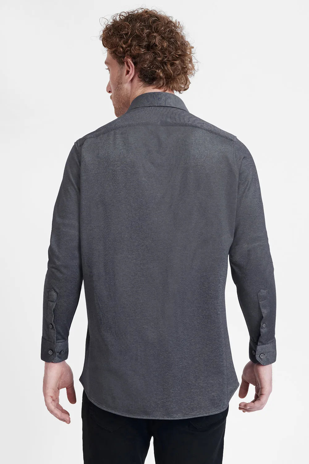 CAMISA MANGA LONGA SLIM EM MALHA GOLD MARINHO