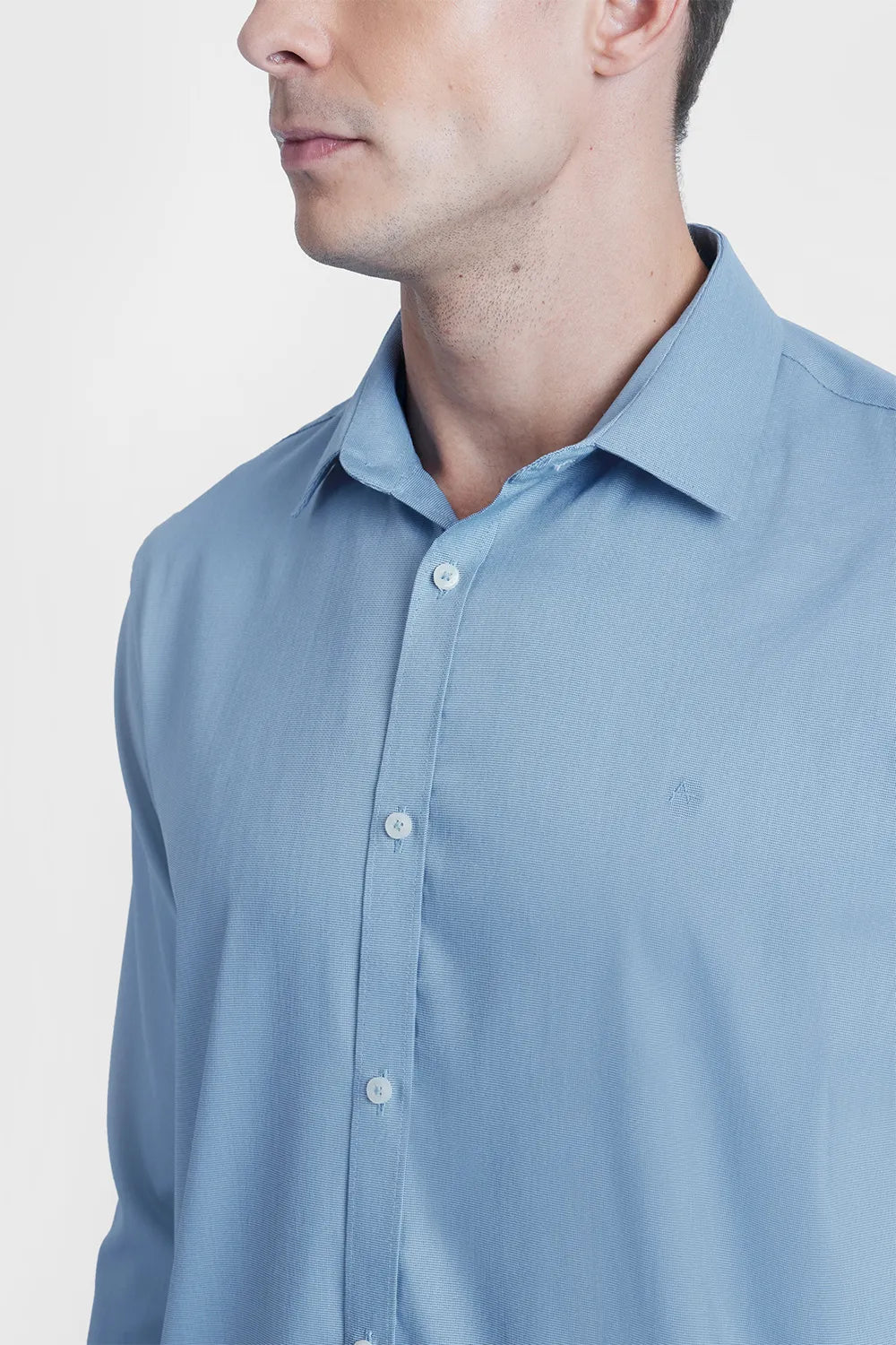 CAMISA MANGA LONGA COSMO SLIM OXFORD STRETCH AZUL