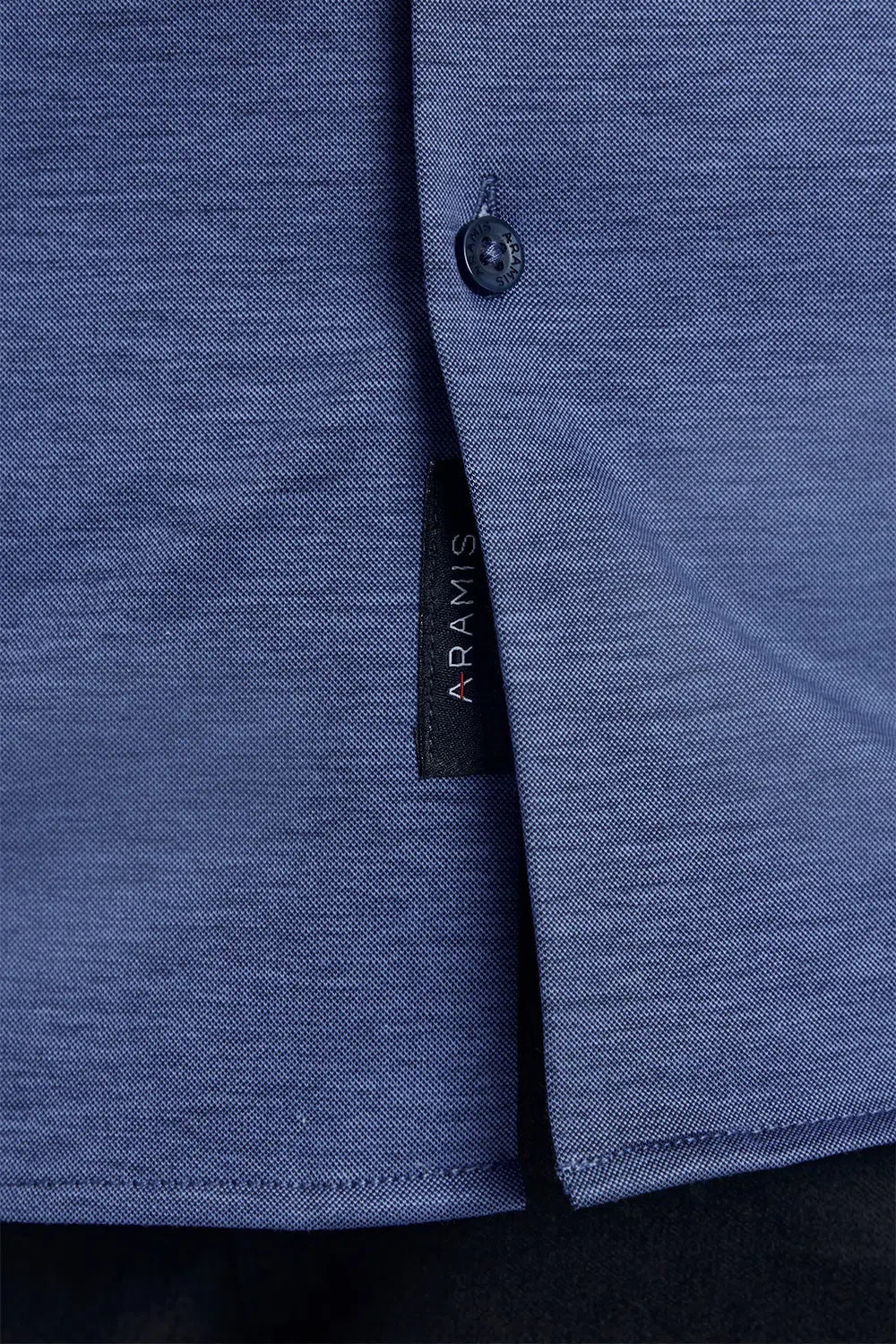 CAMISA MANGA LONGA COSMO SLIM EM MALHA EASY CARE AZUL ESCURO