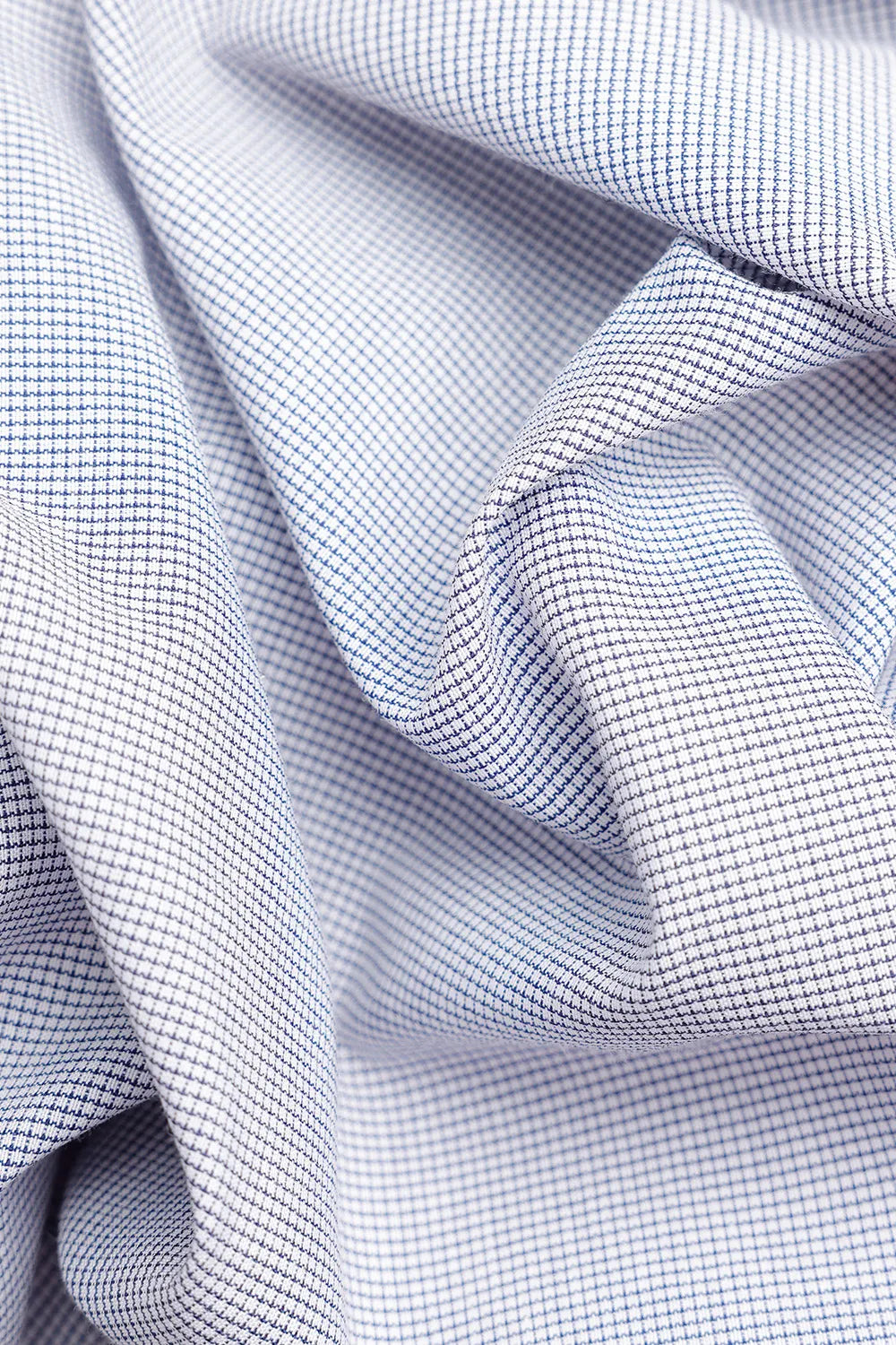 CAMISA REGULAR TRICOLINE MIX MICRO XADREZ BRANCO COM MARINHO