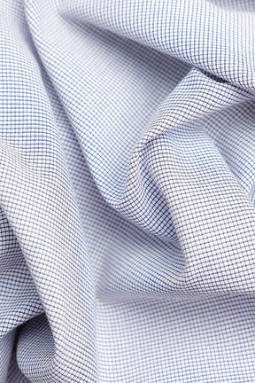 CAMISA REGULAR TRICOLINE MIX MICRO XADREZ BRANCO COM MARINHO