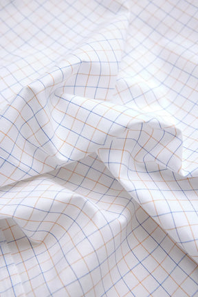 CAMISA SLIM TRICOLINE XADREZ BRANCO COM MARINHO