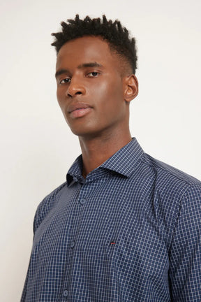 CAMISA TRICOLINE XADREZ MARINHO