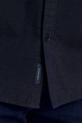 CAMISA SLIM COTTON SLUB PRETO