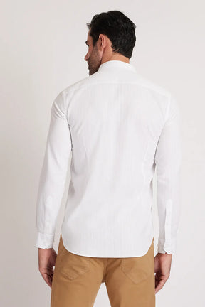 CAMISA SLIM COTTON SLUB OFF WHITE