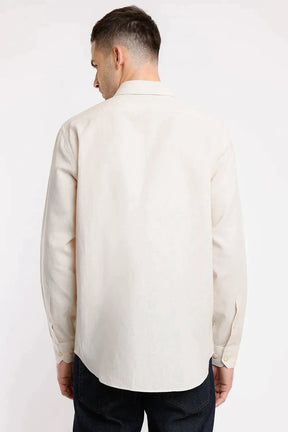 CAMISA REGULAR CAMBRAIA LINHO ALGODÃO NATURAL