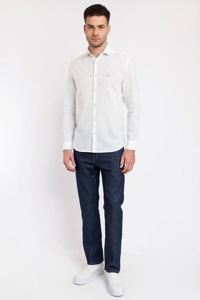 CAMISA REGULAR CAMBRAIA LINHO ALGODÃO OFF WHITE