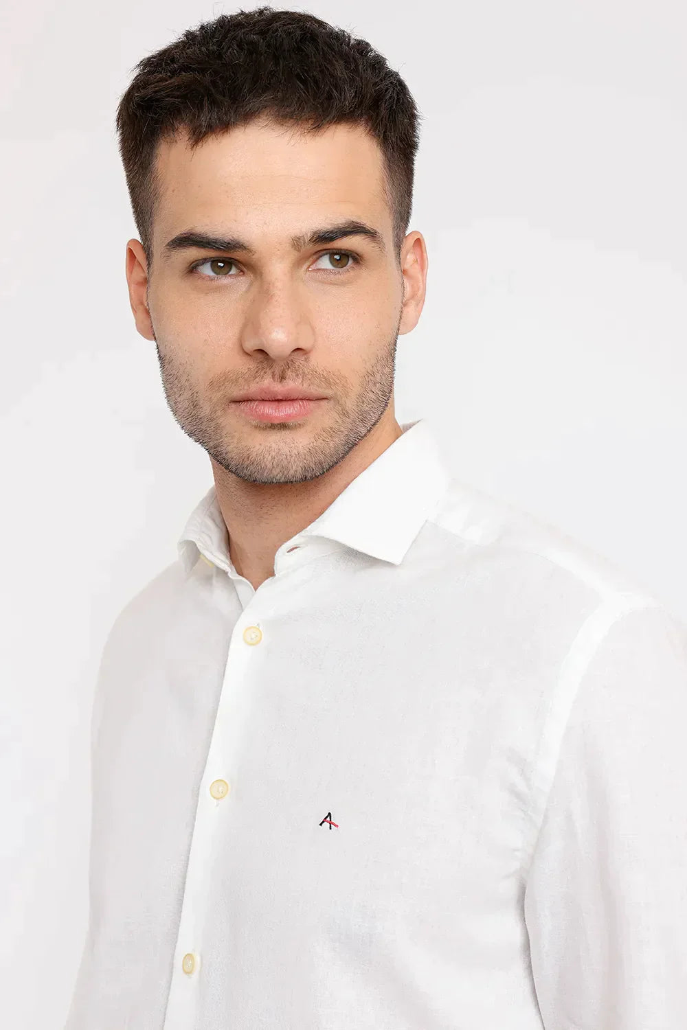 CAMISA REGULAR CAMBRAIA LINHO ALGODÃO OFF WHITE