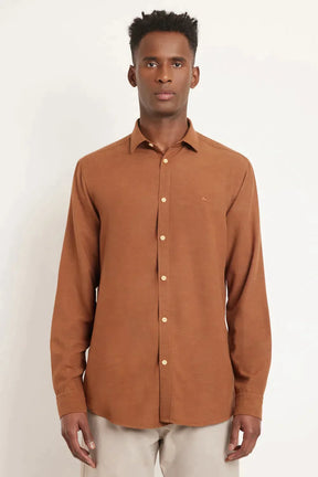 CAMISA SLIM LINEN SLUB CAFE