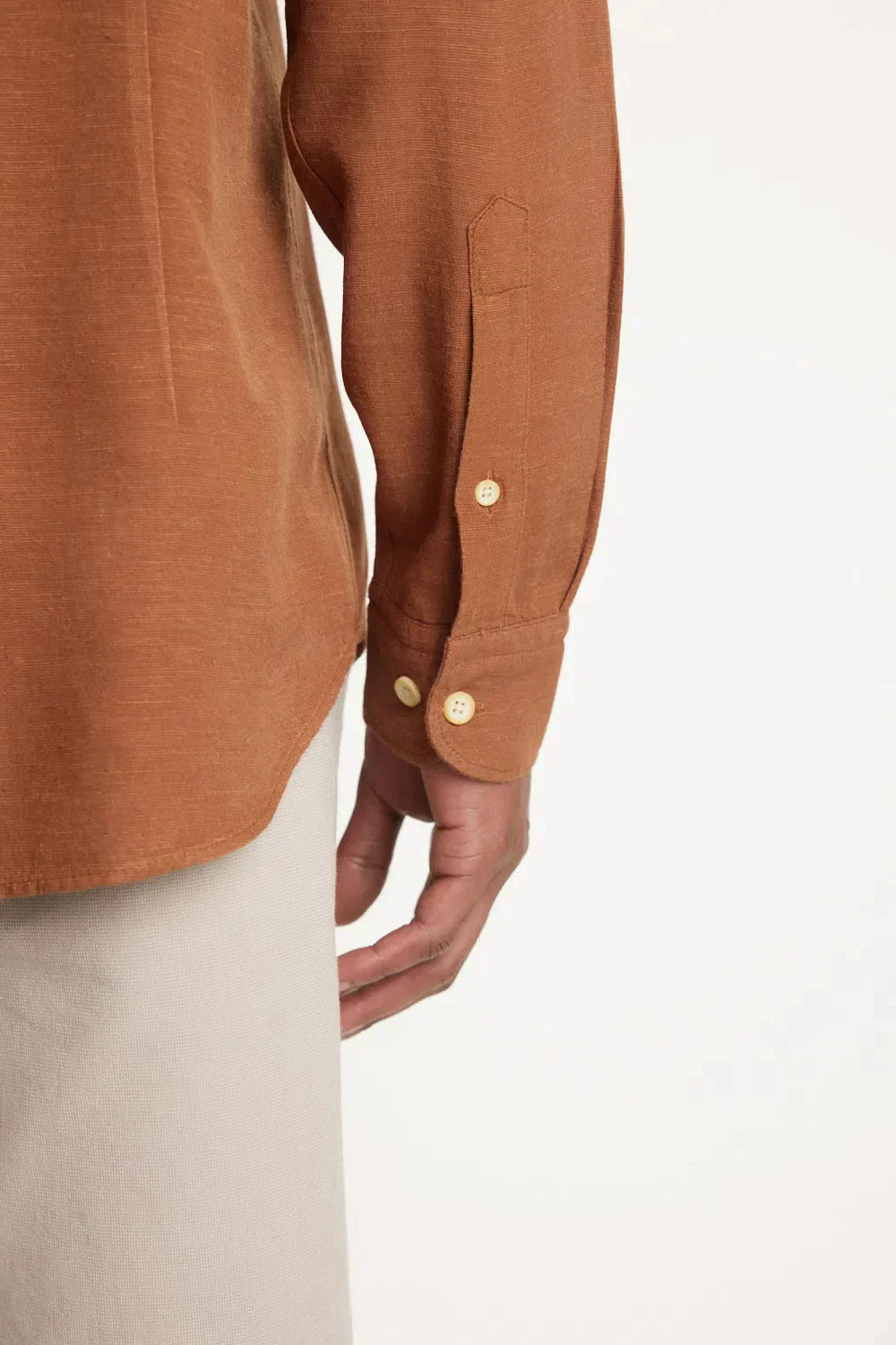 CAMISA SLIM LINEN SLUB CAFE