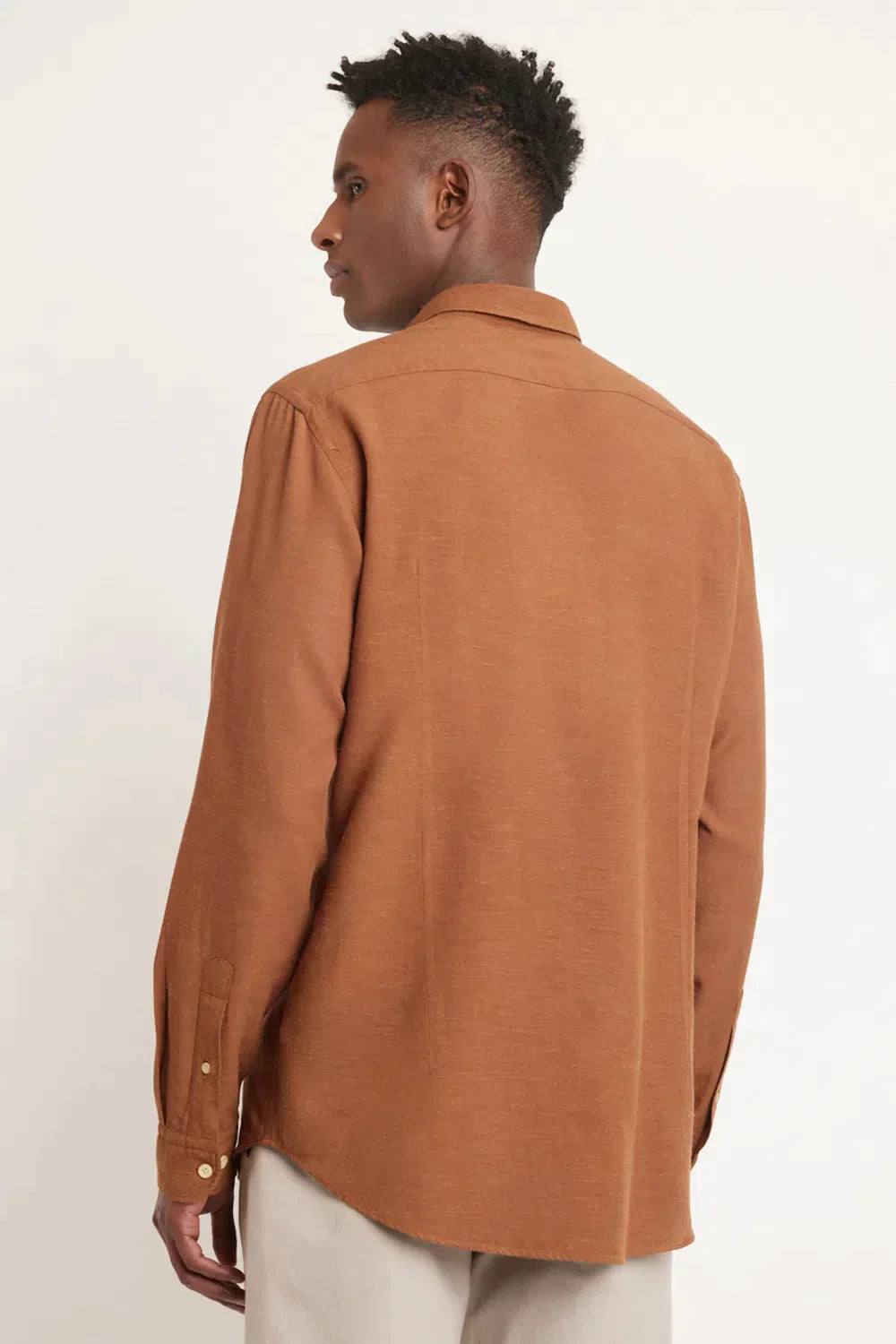 CAMISA SLIM LINEN SLUB CAFE