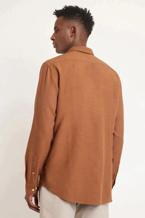 CAMISA SLIM LINEN SLUB CAFE