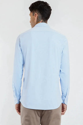 CAMISA SLIM ANATÔMICA R+ LISA AZUL CLARO 112