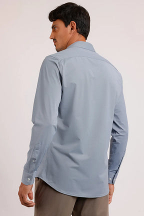 CAMISA SLIM ANATÔMICA TEXTURIZADA AZUL