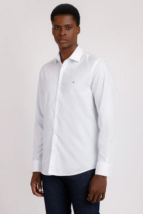 CAMISA SLIM TRICOLINE MAQUINETADA BRANCO