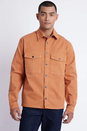 CAMISA MANGA LONGA OVERSHIRT AMPLA COLOR CASTOR