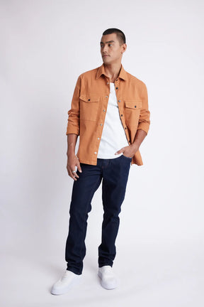 CAMISA MANGA LONGA OVERSHIRT AMPLA COLOR CASTOR