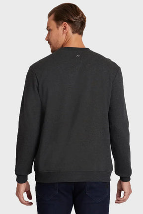 MOLETOM DE MALHA GOLA CARECA CHUMBO