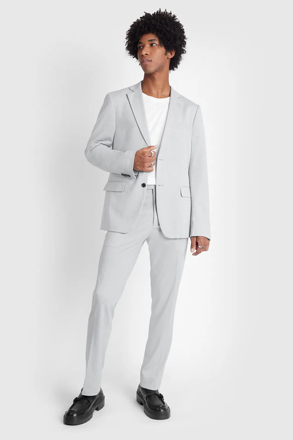 PALETÓ SUPER SLIM MALHA CINZA