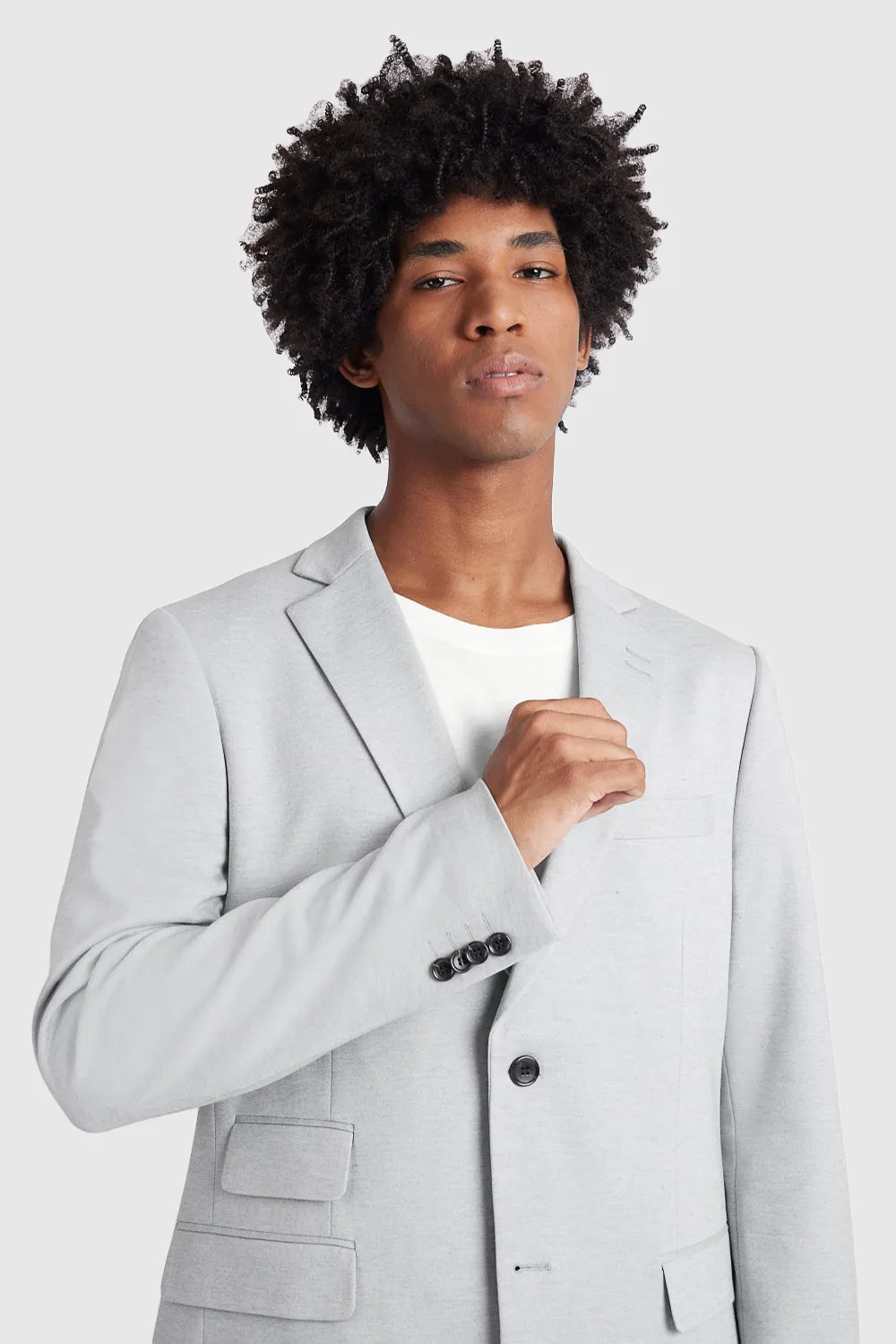 PALETÓ SUPER SLIM MALHA CINZA