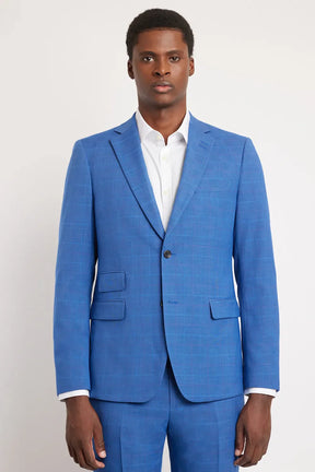 PALETÓ SUPER SLIM FLAME XADREZ AZUL