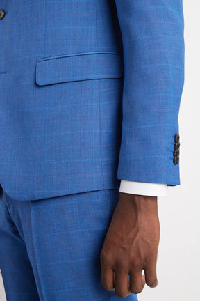 PALETÓ SUPER SLIM FLAME XADREZ AZUL