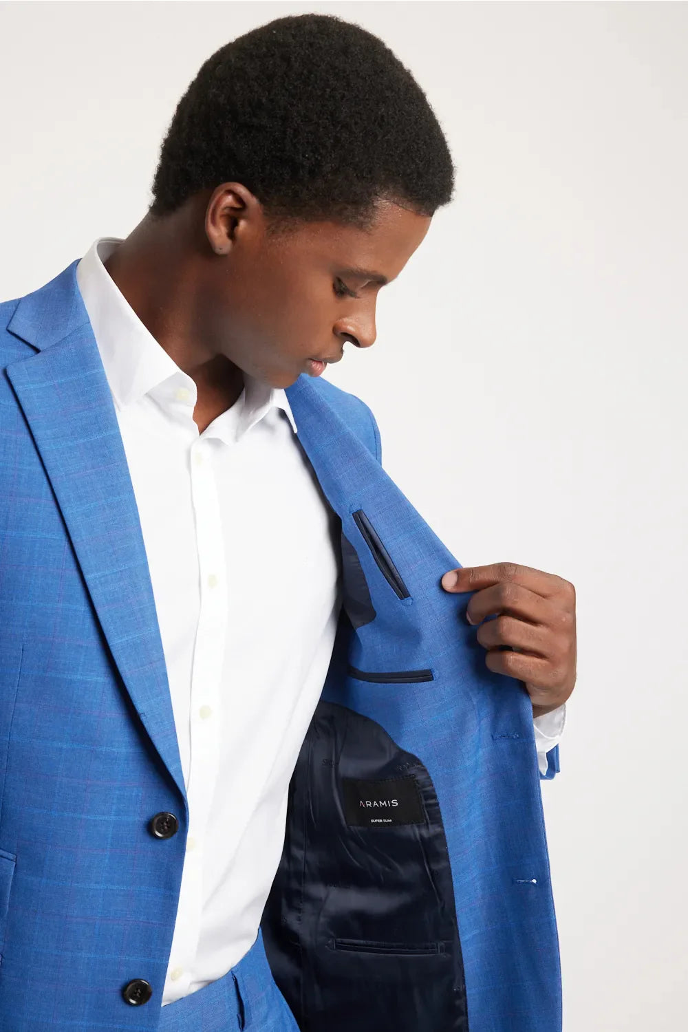 PALETÓ SUPER SLIM FLAME XADREZ AZUL