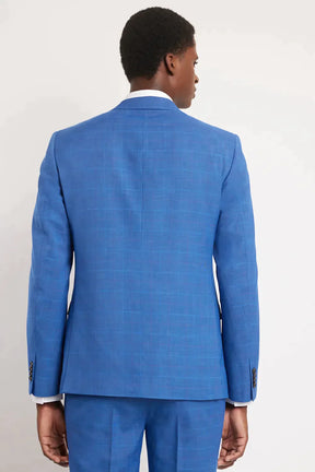 PALETÓ SUPER SLIM FLAME XADREZ AZUL