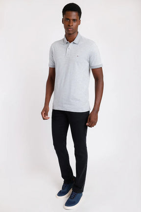 POLO MANGA CURTA FLAME CINZA MESCLA