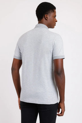 POLO MANGA CURTA FLAME CINZA MESCLA