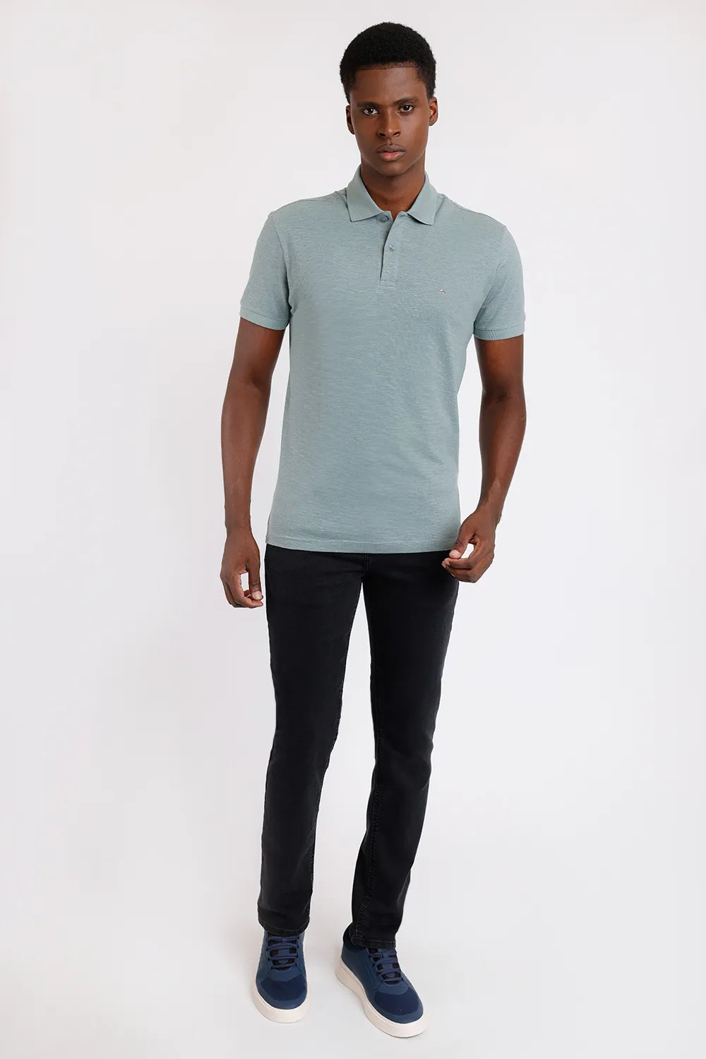 POLO MANGA CURTA FLAME VERDE AGUA