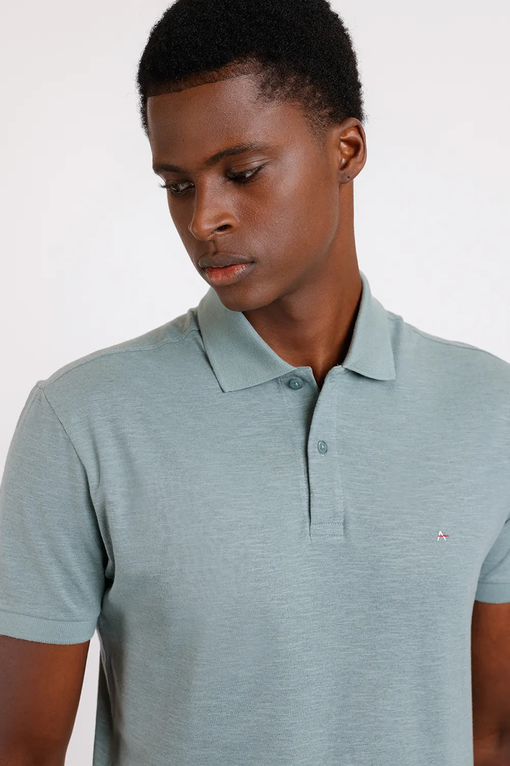 POLO MANGA CURTA FLAME VERDE AGUA