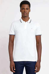 POLO MANGA CURTA FRISO OFF BRANCO