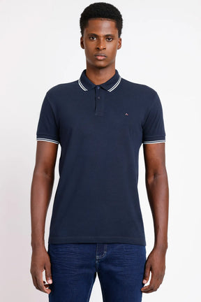 POLO MANGA CURTA FRISO OFF MARINHO