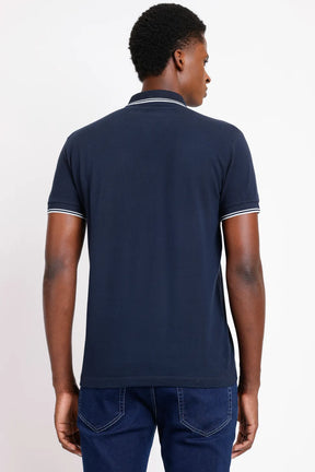 POLO MANGA CURTA FRISO OFF MARINHO