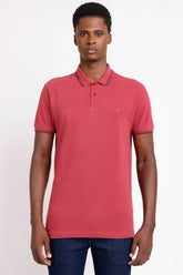 POLO MANGA CURTA FRISO OFF BORDEAUX