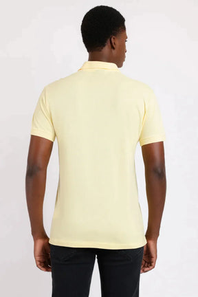 POLO MANGA CURTA LISA PIQUET AMARELO