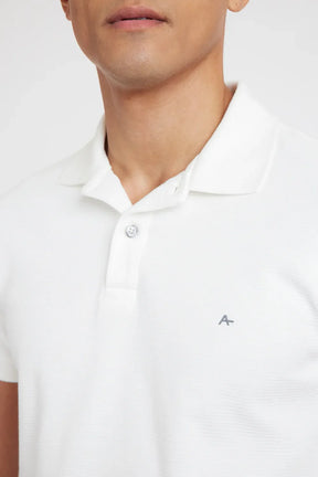 POLO SUEDINE CANELADO OFF WHITE