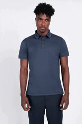 POLO INTERLOCK TECH MANGA CURTA AZUL ESCURO