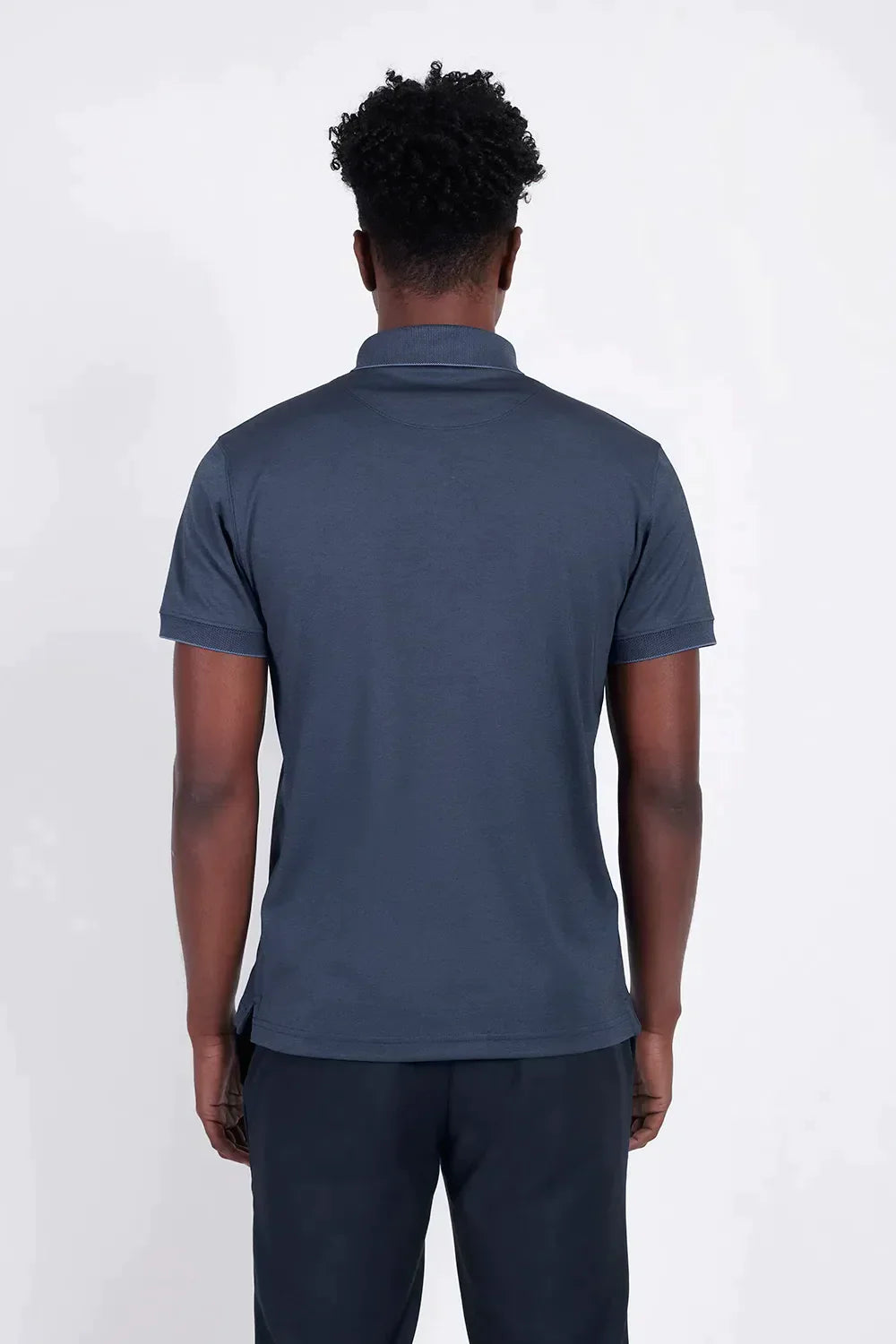 POLO INTERLOCK TECH MANGA CURTA AZUL ESCURO