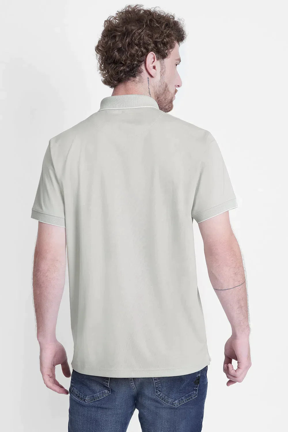 POLO INTERLOCK TECH MANGA CURTA AREIA