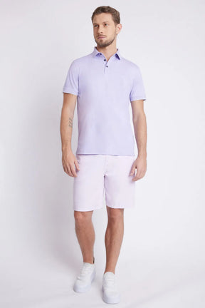 POLO INTERLOCK TECH MANGA CURTA LILAS