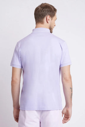 POLO INTERLOCK TECH MANGA CURTA LILAS