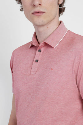 POLO INTERLOCK TECH MANGA CURTA VERMELHO