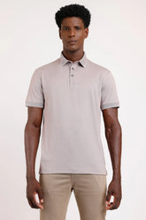 POLO INTERLOCK TECH MANGA CURTA CAMEL